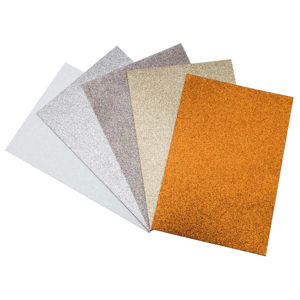 Фоамиран с глиттером, ассорти, 20х30 см, 2 мм, упак./5 шт., Astra&Craft (2), EVA-1012