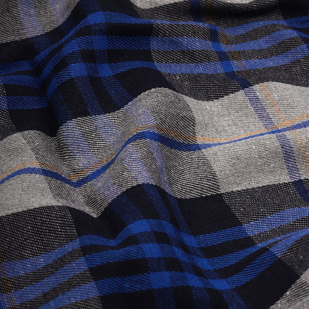 Фланель рубашечная 150 г/м², 150 см / 2 метра, TBY.Fl.T390.2, цв.390 синий