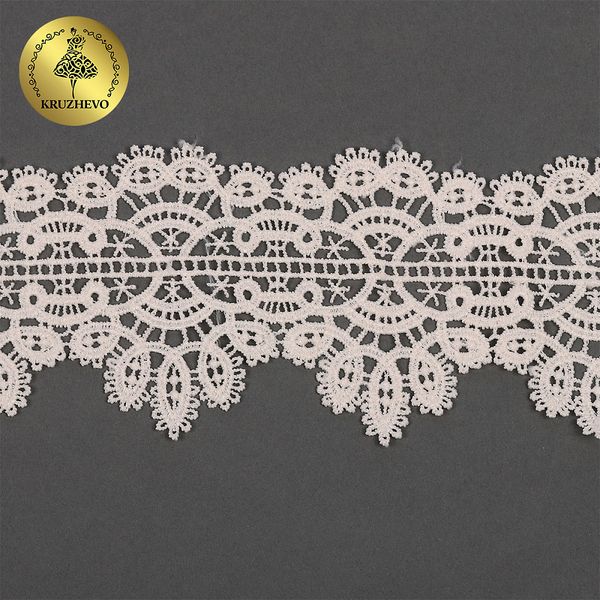 Кружево гипюр (плетёное) 70 мм / 13.71 метров, TBY.SUN.11, цв.F102 молочный