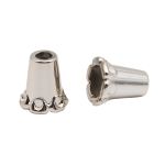 Наконечник для шнура металл колокол ⌀3,5/7 мм, 12,5х11,5 мм никель, 100 шт