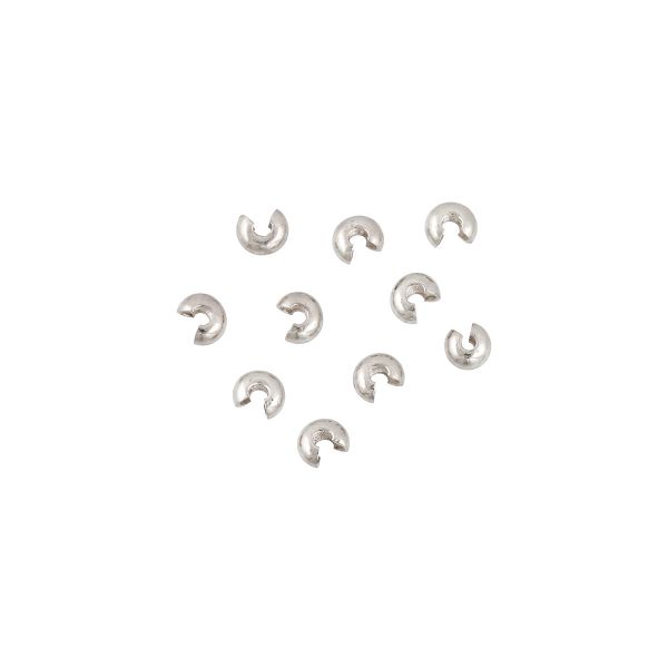 Кримп покрывной 5х3 мм, 50 шт, 01 под серебро, Zlatka FMK-X02