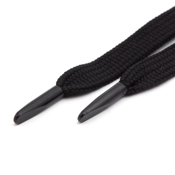 Шнурки плоские с металлическим наконечником 10.0 мм / 130 см, 1 пара (2 шт), черный, 6220-0134