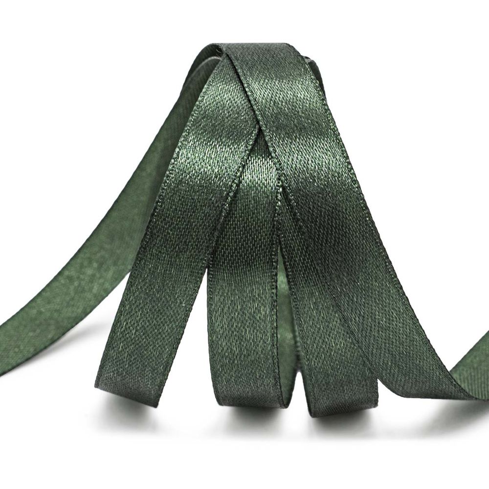 Лента атласная 1-сторонняя 12.0 мм / 27.4±2 метров, 6119 т.зеленый 126, Globus