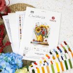 Набор для вышивания нитками Luca-S, Летние цветы, 25х34см