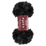 Пряжа Alize (Ализе) Puffy серия Нежный мех (Furlove) / уп.5 мот. по 100г, 6.3м, 60 черный