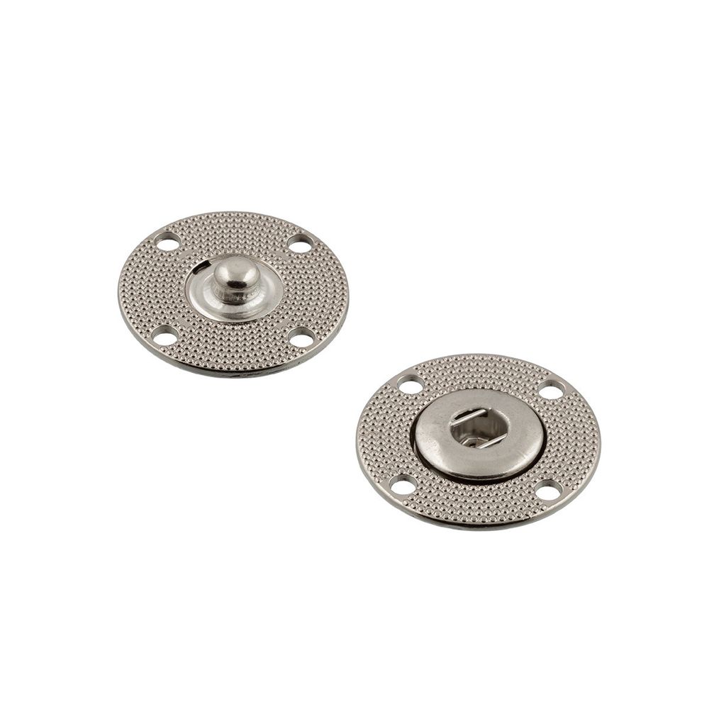 Кнопка пришивная металл ⌀23 мм, 5 шт, 01 никель, Gamma KLX-23