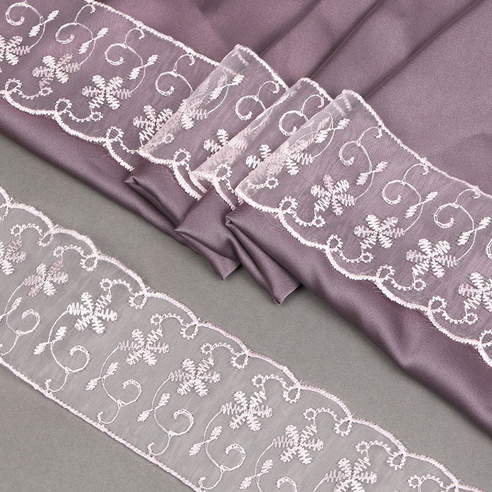 Кружево капроновое 65 мм / 13.7 м, 30011 цв.004 розовый, Kruzhevo