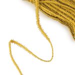 Тесьма отделочная сороконожка 5.0 мм, / 25±0.5 метров, метанит, под золото/gold, Blitz