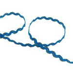 Тесьма отделочная зигзаг 9 мм, / 20 метров, синий/под золото, Blitz