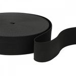 Резинка вязаная 50.0 мм / 40 метров, стандартная 3.9-4.3 г/п.м., черный