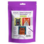 Кристальная (алмазная) мозаика Фрея ALVM-303, набор магнитов, Мемные котики, 9х9 см