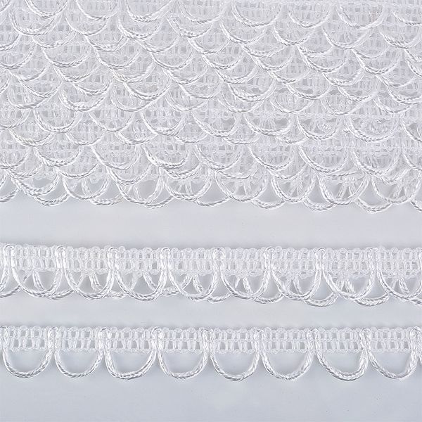 Тесьма отделочная UU белый 18-19 мм, уп.16,45м