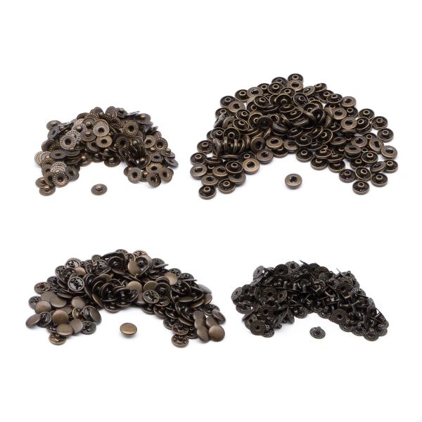 Кнопка Альфа (S-образная) ⌀10.0 мм, ≈144 шт, СТАЛЬ, антик, NEW STAR