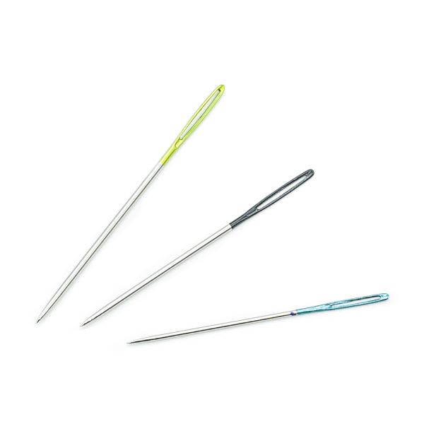 Иглы ручные для синели, глади с цветным ушком, №20-26,24 шт, в розетке, Pony