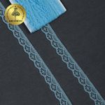 Кружево отделочное в стиле "трикотаж" 12 мм 150-2, цв.2 голубой, 9.14м