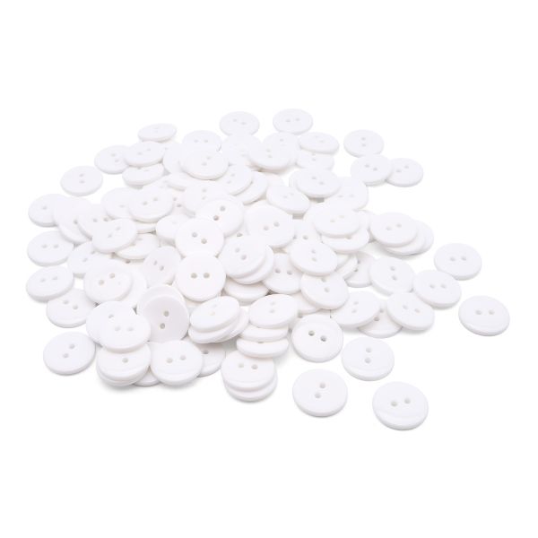 Пуговицы 2 прокола 28L, 18 мм, (s.white (белый)), CX-K-22, 144 шт