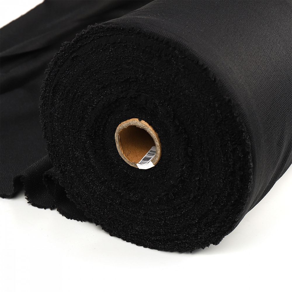 Дублерин эластичный 70 г/м², 150 см / 100 метров, 662B черный, IdealTex