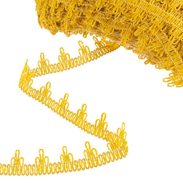 Тесьма металлизированная Корона 15 мм / 20 метров, под золото/gold, Blitz