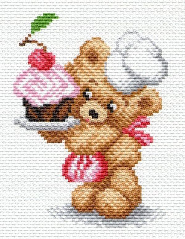 Набор для вышивания нитками Матренин Посад, Кондитер 16х20