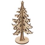 Заготовка из фанеры на подставке, 15 см, 01 Ель со звездой, Mr.Carving КЛ-15