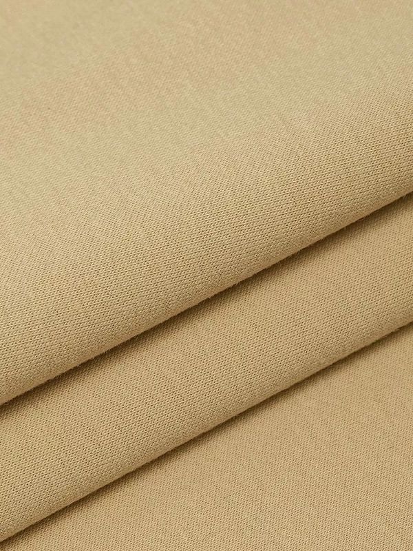 Футер 2х нитка петля Поликоттон стрейч 220г Twill French Terry цв.S892 бежевый в нарезке 1м