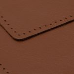 Заплатки пришивные из кожи, прямоугольник 8х12,7см с перфорацией, 2 шт, 100% кожа, 02 светло-коричневый, 9123