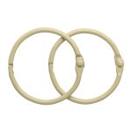 Кольца для альбомов разъемные металл 35 мм, 10 шт, молочный, 5AS-105