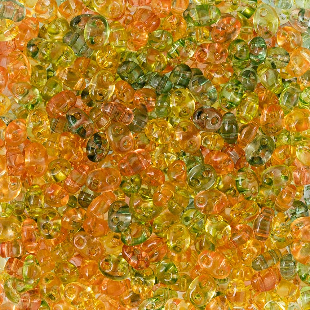Бисер Preciosa Twin Mix 2.5х5 мм, 25 г, 1-й сорт, №41 желто-зеленый