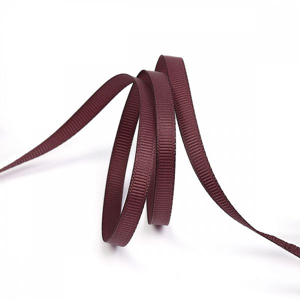 Лента репсовая (в рубчик) 6.0 мм, S864 бордовый уп.27,4м