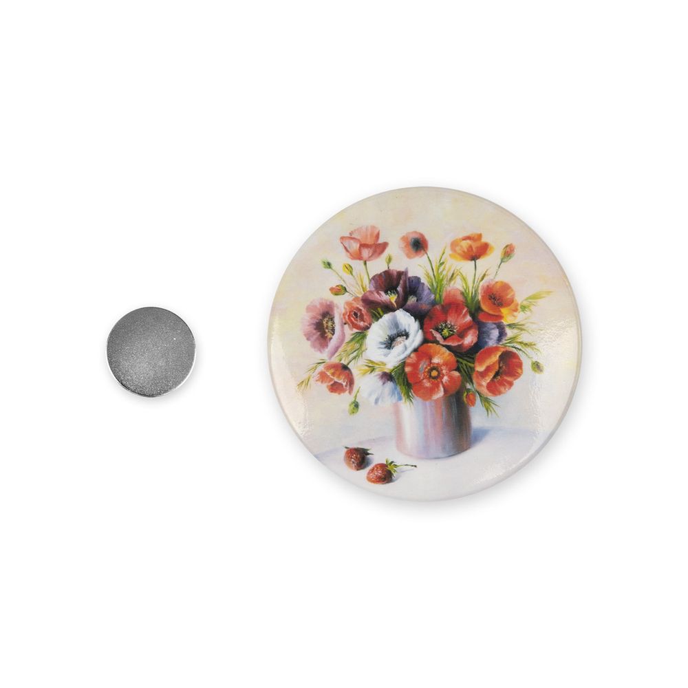 Игольница магнитная 5.6 см, №04 Букет маков, Gamma BEM