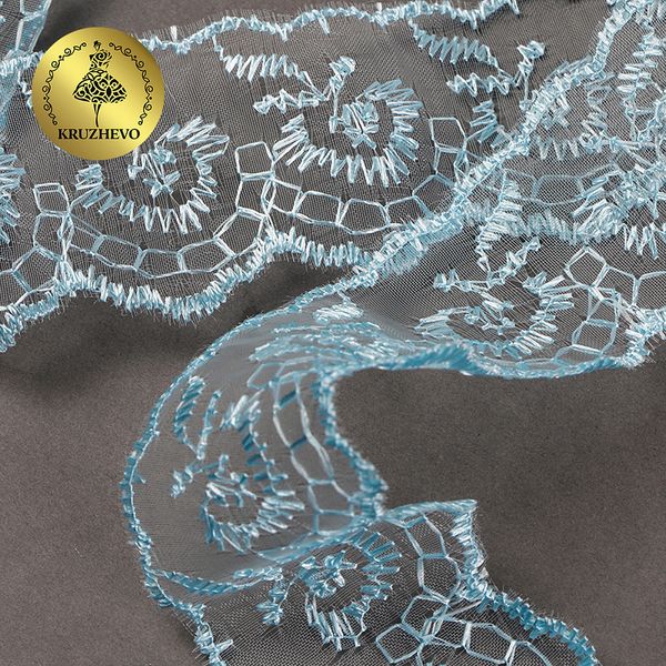 Кружево капроновое 45 мм / 9.14 м, TBS.30010 цв.047 (267) голубой, Kruzhevo