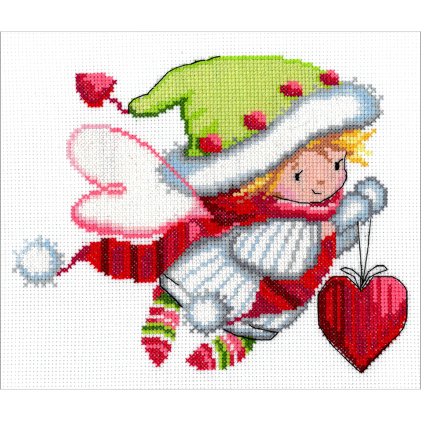 Набор для вышивания нитками Нитекс, Валентинка 19х21 см