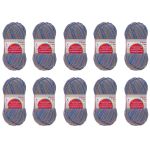 Пряжа Троицкая Подмосковная принт секционный / уп.10 мот. по 100 г, 250 м, 1574М, арктика/серый/серо-бежевый