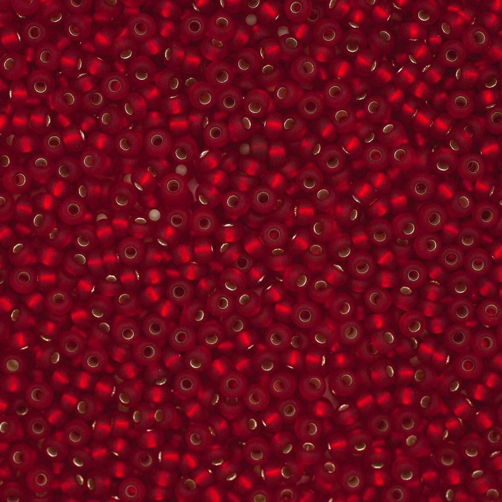 Бисер Preciosa прозрачный матовый, серебряный центр 10/0 (2.3 мм), 100 г (5х20 г), цв. 97070