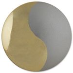 Подхваты шторные магнитные с рисунком ⌀45 мм, 1 шт, 02МЗ золото/мат. серебро, Gamma