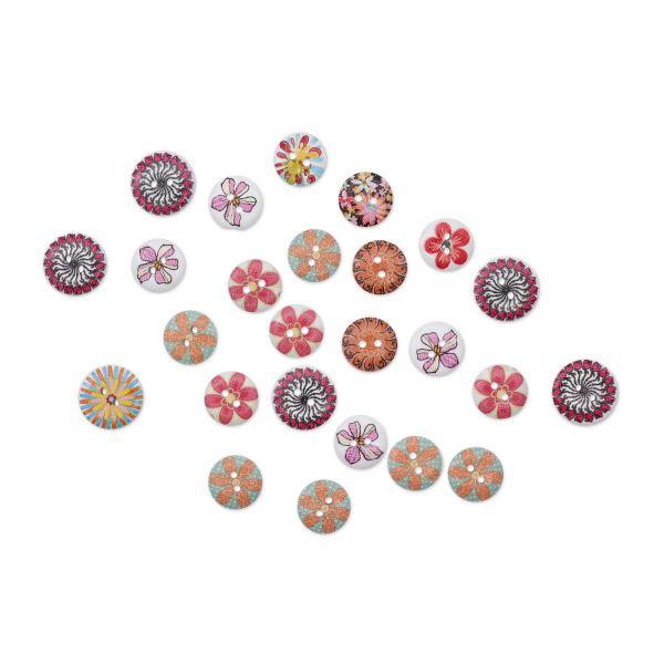 Украшения декоративные пуговицы деревянные Ассорти №2, 15-18 мм, 100 шт
