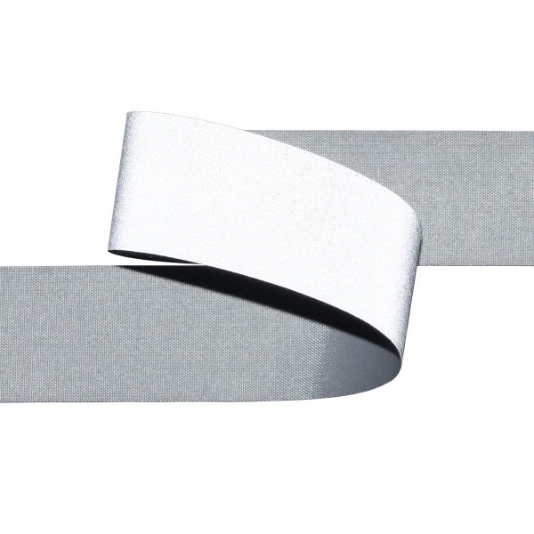 Лента светоотражающая (катафотная) [cpl:420], 25 мм / 50 метров, 100% п/э, серебро, Gamma JF9200