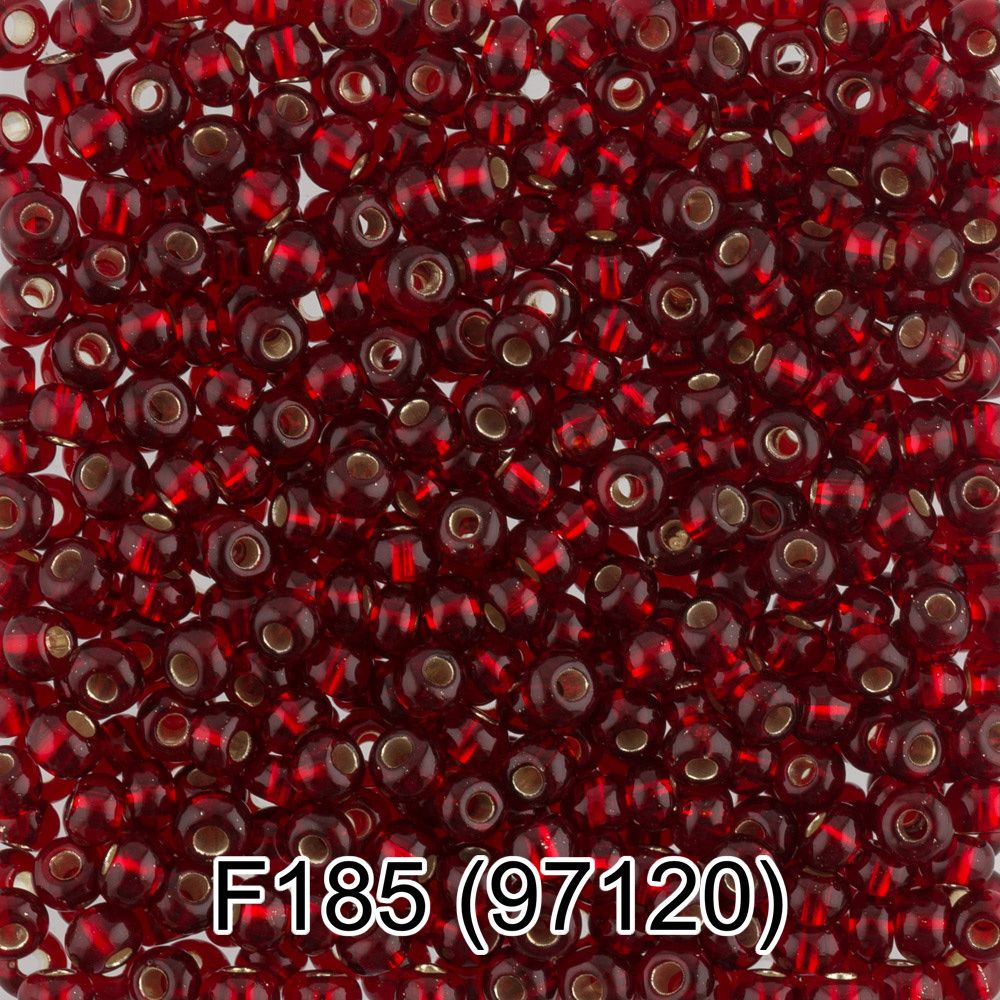 Бисер Gamma 10/0 (2.3 мм), 50 г, F185 т.красный, 97120, круглый 6