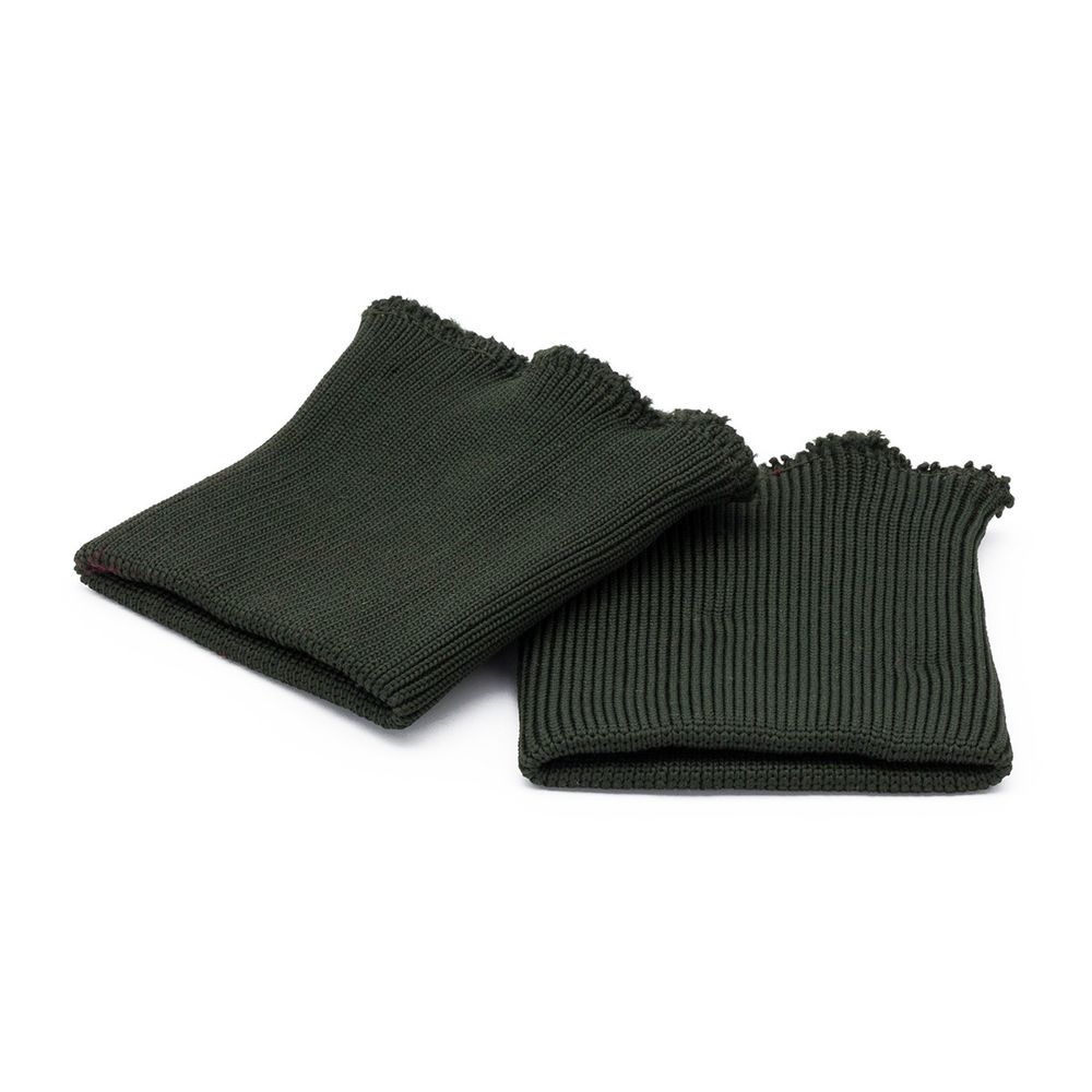 Манжеты трикотажные 9.0х9.5 см, 1 пара, средней плотности 14 кл, 1х1, 8114 т.хаки
