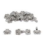 Крючки пришивные декоративные 25х14 мм, nickel, 10 шт