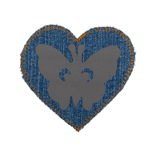 Термоаппликация светоотражающая №2, 6 шт, Бабочка 8х7 см, Blitz