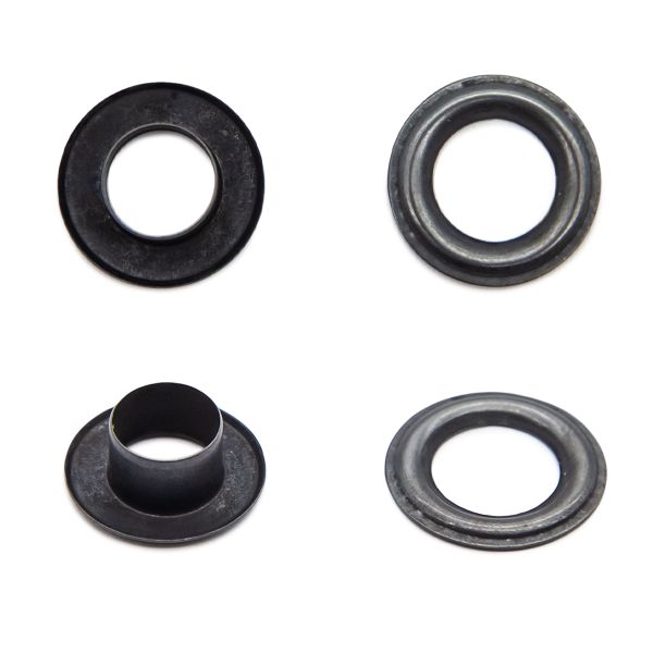 Люверсы металл ⌀_8.0 мм (внутр.), латунь, цв.чернен. плоский, 50 шт, BIG