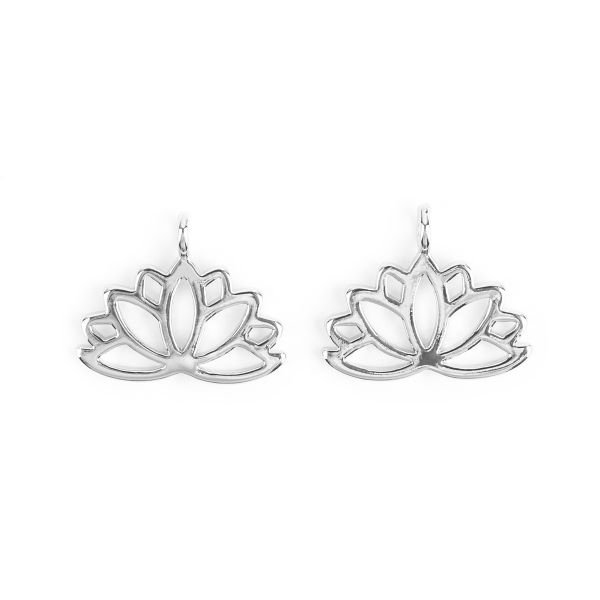 Подвеска для бижутерии цветок 10х12 мм, 10 шт (5х2 шт), 01 под серебро, Zlatka FMK-P02