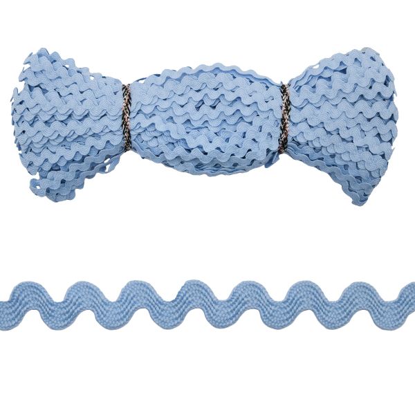 Тесьма вьюнчик 9 мм, 30м (голубой), 30 м