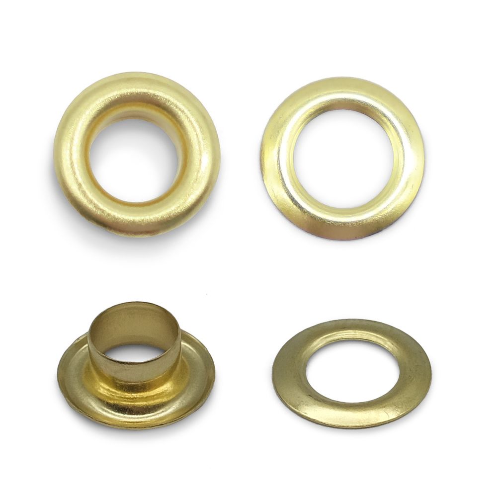 Люверсы металл ⌀_5.0 мм (внутр.), золото, 100 шт, BIG