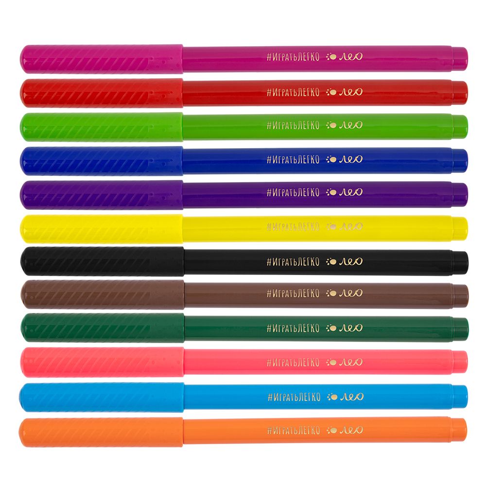 Фломастеры смываемые 12 цв, Лео LPFST-12