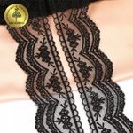 Кружево на сетке 60 мм, 2110 цв.черный уп.13.71м, Kruzhevo