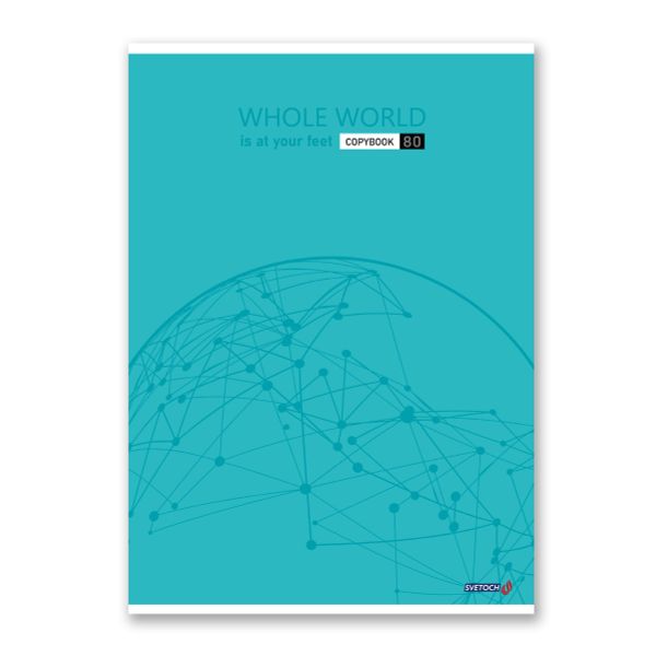 Тетрадь ученическая общая, матовая ламинация, A4 80 л. на скобе 65 г/м², белизна 100%, 6 шт, клетка, 000463 Спокойствие, Светоч 80ТСК4_2_2_1