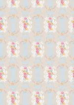 Ткань для пэчворка Peppy Весенний этюд, рулон 112 см / 5 метров, ВЭ-08 голубой, Peppy