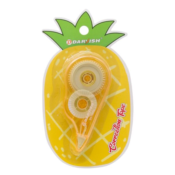 Корректор-лента в роллере 5 мм / 3м в блистере Фрукты, ананас, DV-12571